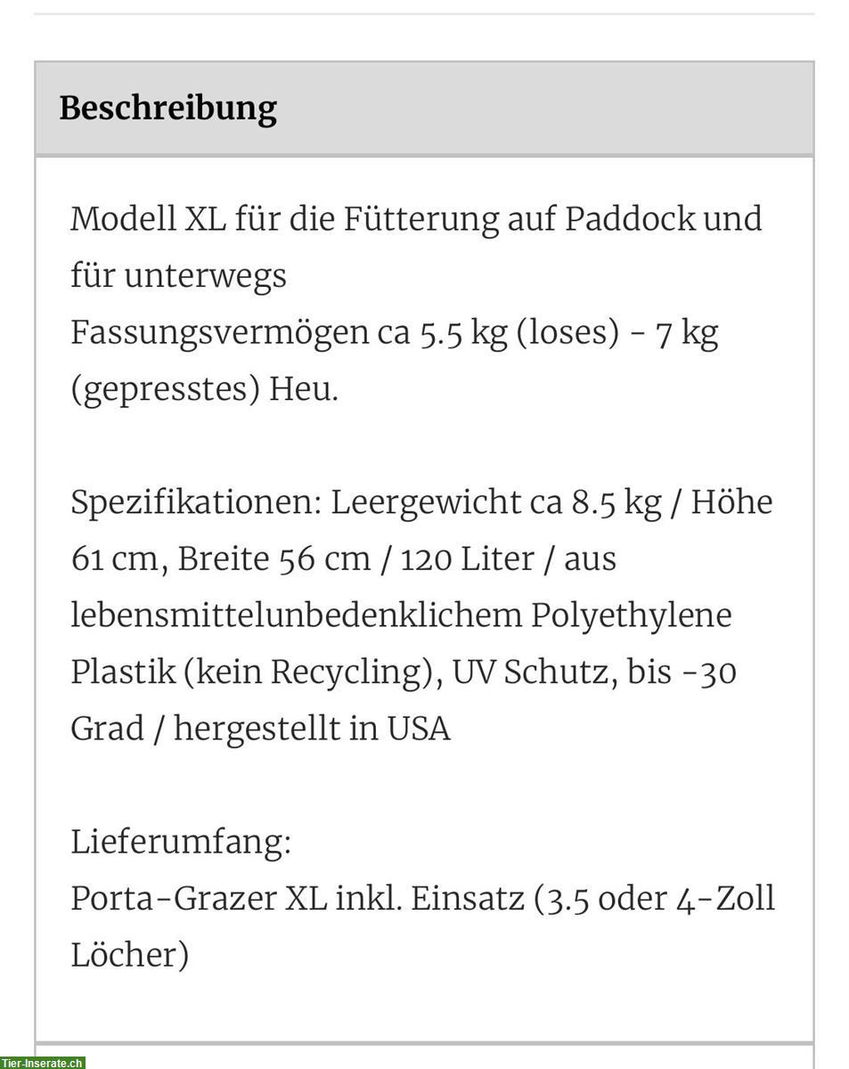 Bild 4: Occasion Porta Grazer XL zu verkaufen