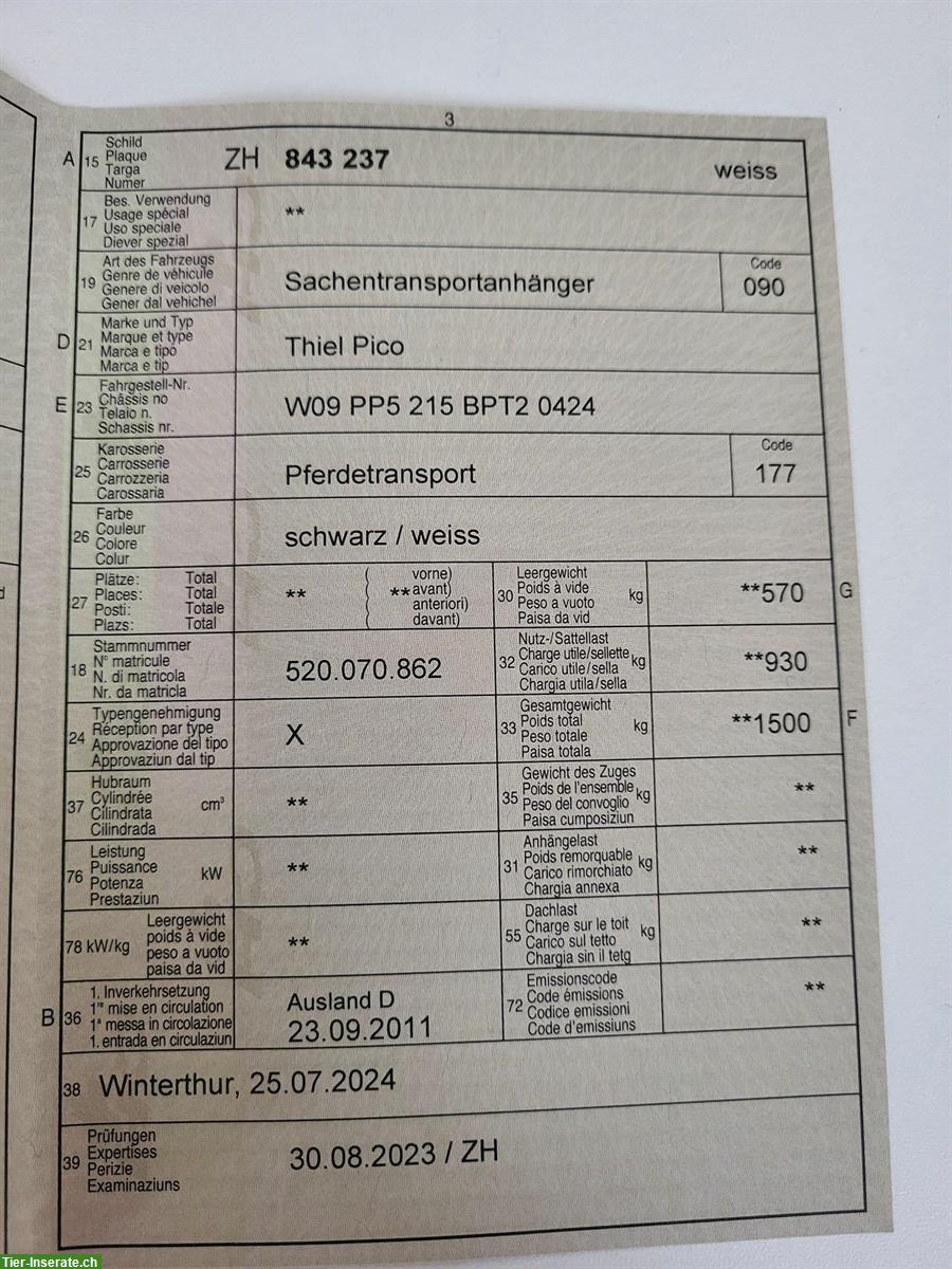 Bild 6: Thiel Pico 1.5er Pferdeanhänger zu verkaufen