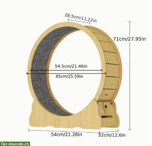 Bild 3: Neuwertiges Katzenlaufrad aus Holz, ungebraucht