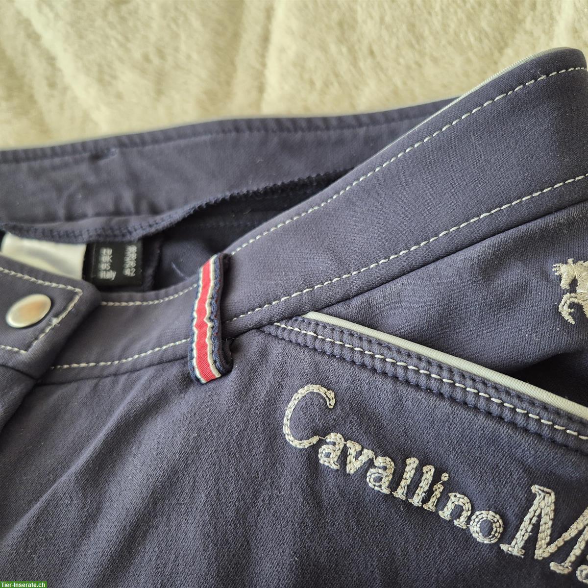 Bild 4: Cavallino Reithose Vollbesatz, blau, Grösse 36